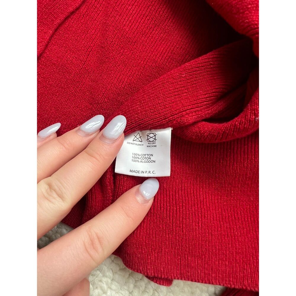 red cropped brandy melville cardigan - Picture 4 of 4